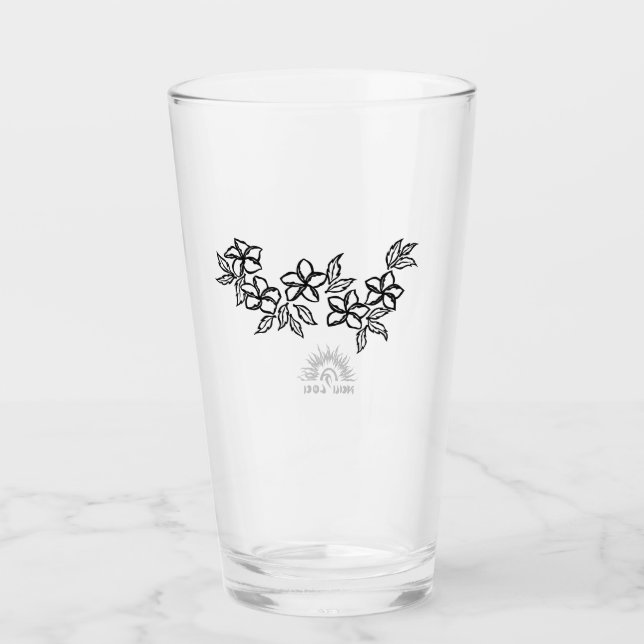 Hawaiian Plumeria Water Glasses (Front)