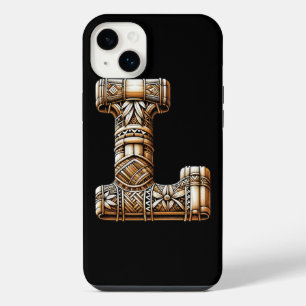 Hawaiian Polynesian Aloha Letter L Custom Initial iPhone 14 Plus Case