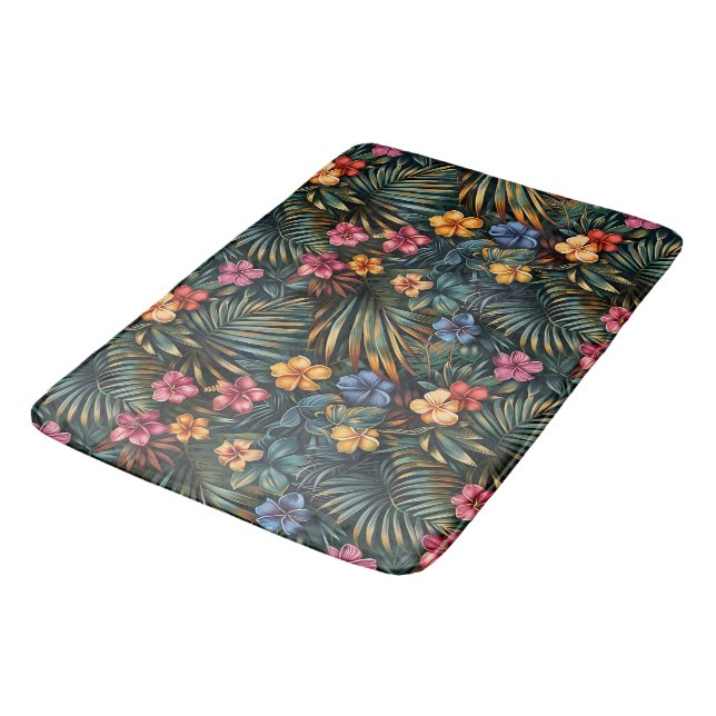 Hawaiian Print Bath Mat (Angled)