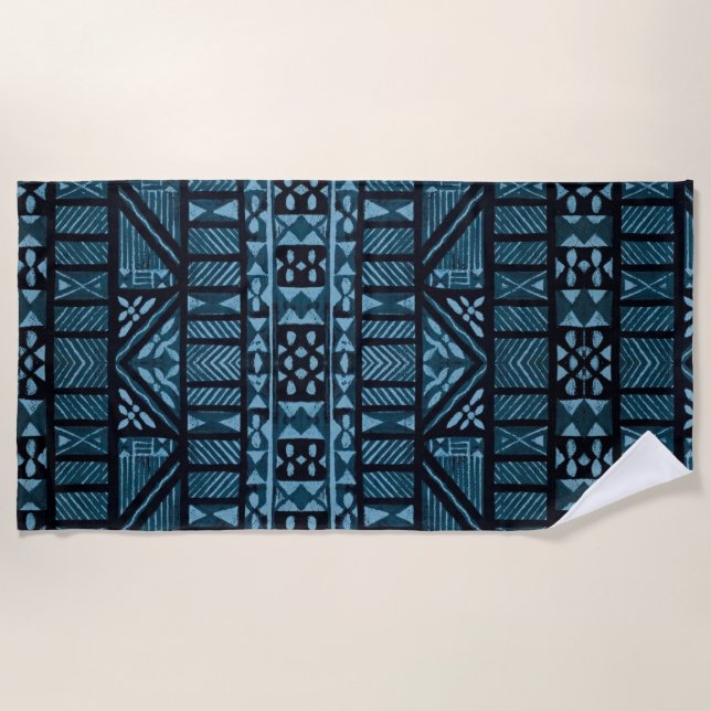 Hawaiian Print Beach Towel (Front)