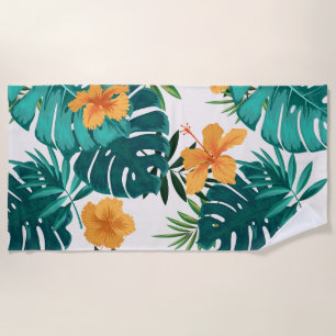 Hawaiian Print Beach Towel