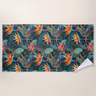Hawaiian Print Beach Towel