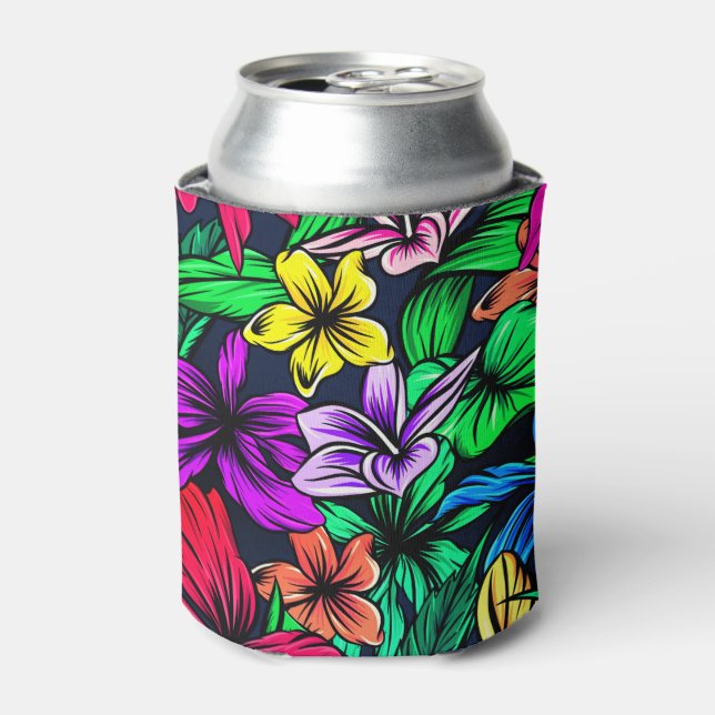 Hawaiian Print Can Cooler (Can Front)