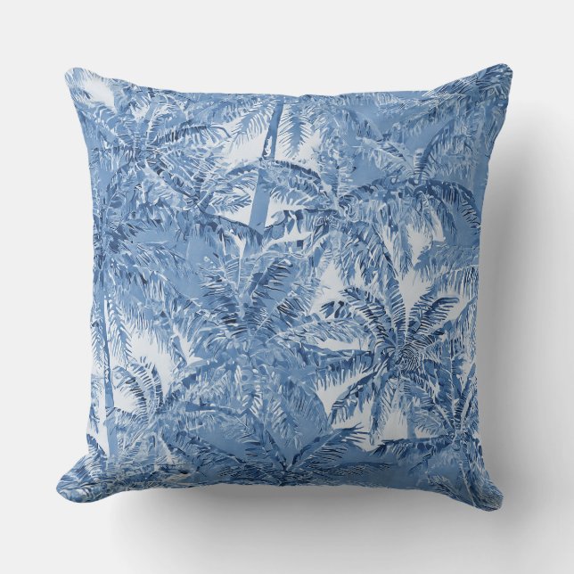 Hawaiian print coconut palm tree pattern cushion (Front)