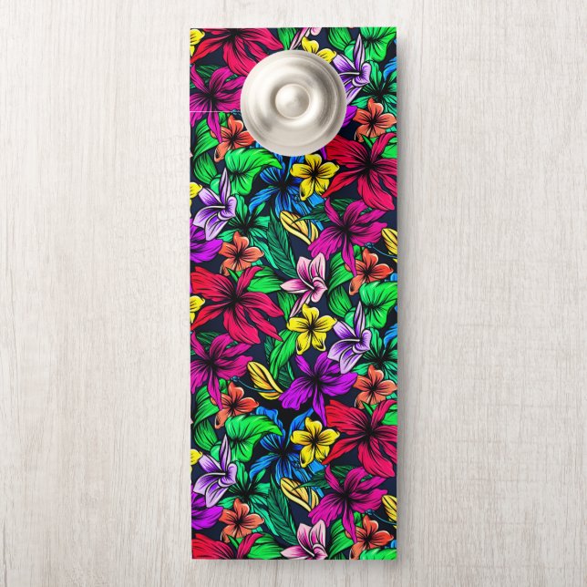Hawaiian Print Door Hanger (On Knob)