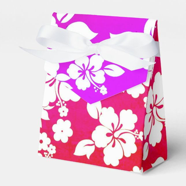 Hawaiian Print  Favour Box (Front Side)