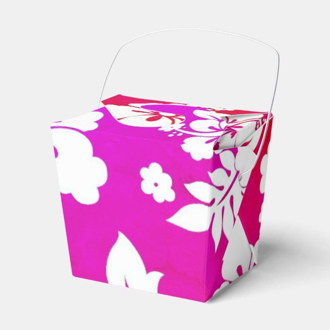 Hawaiian Print  Favour Box (Front Side)