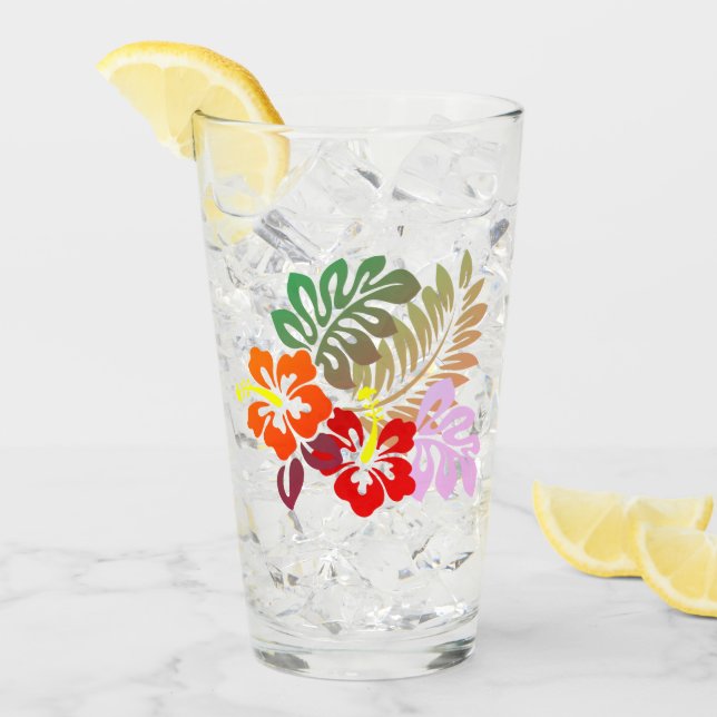 Hawaiian Print  Glass (Front Ice)