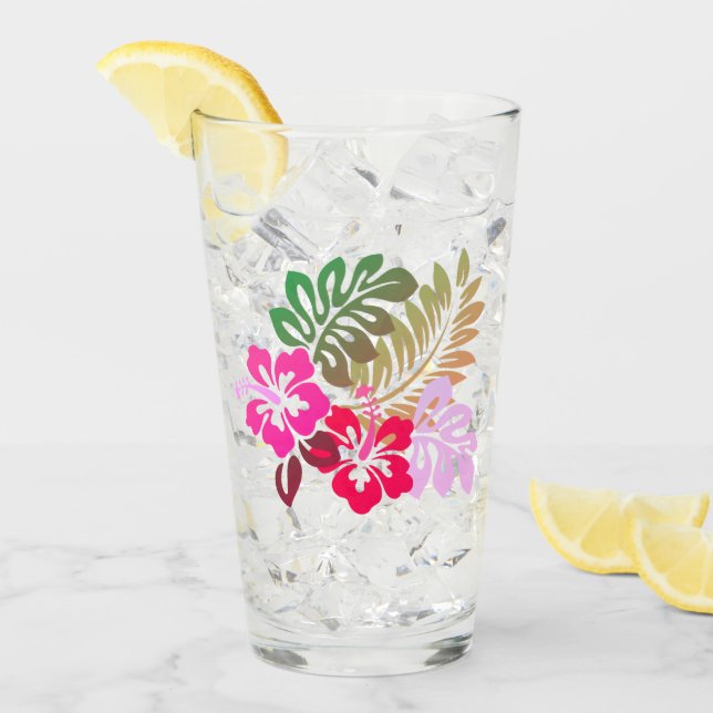 Hawaiian Print  Glass (Front Ice)