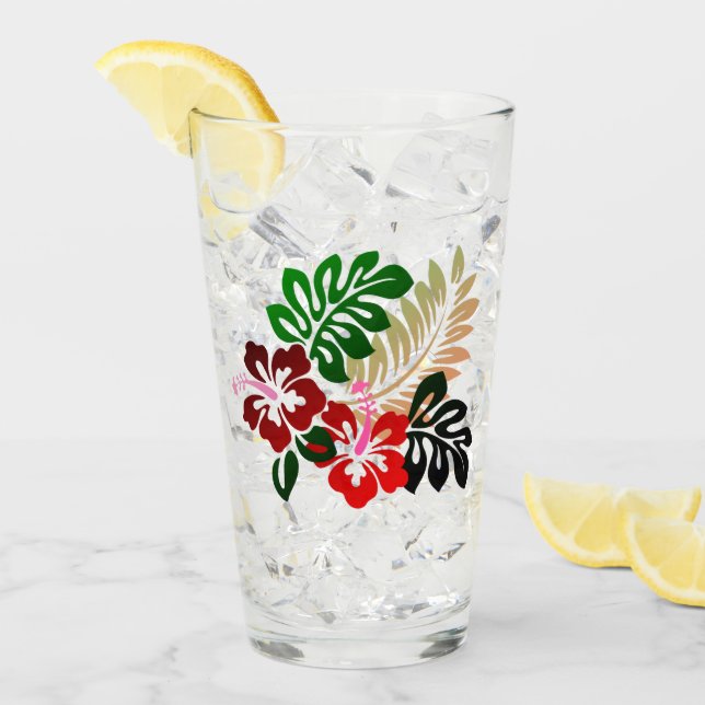 Hawaiian Print  Glass (Front Ice)