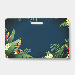 Hawaiian Print  ID Badge