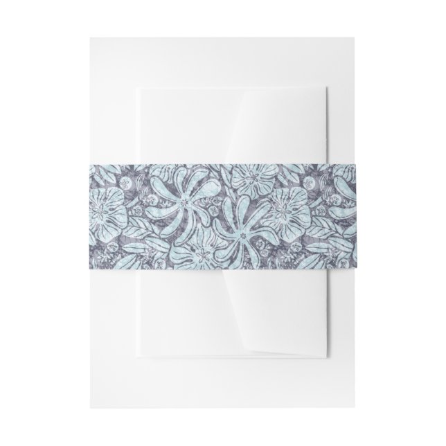 Hawaiian print  invitation belly band (Front Example)