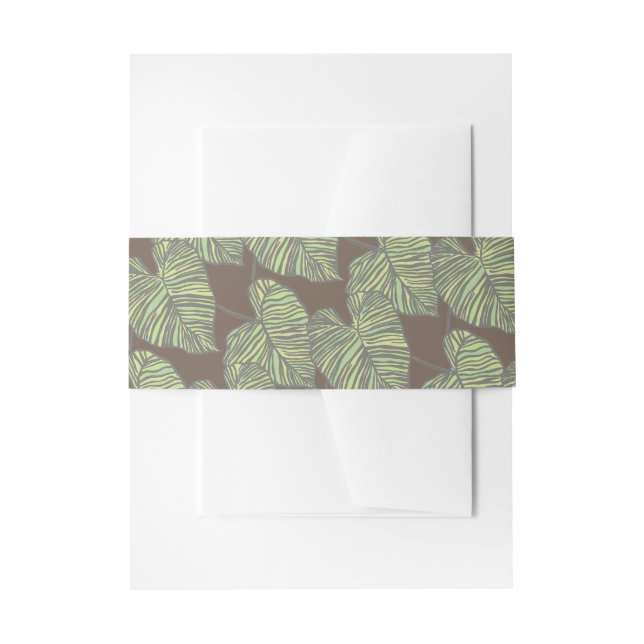 Hawaiian print  invitation belly band (Front Example)