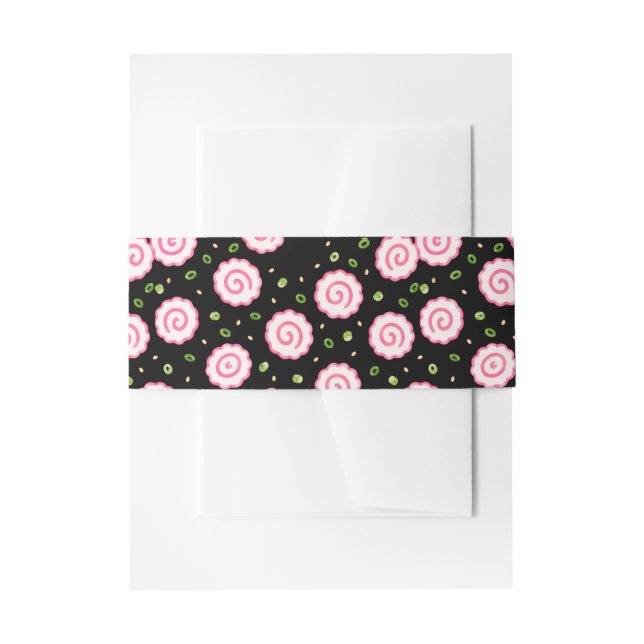 Hawaiian print  invitation belly band (Front Example)