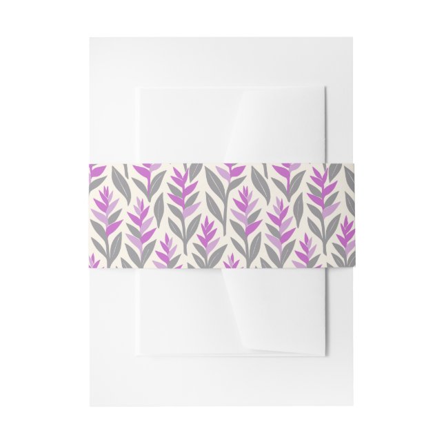 Hawaiian print  invitation belly band (Front Example)