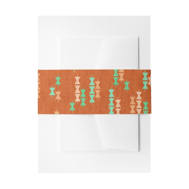 Hawaiian print  invitation belly band (Front Example)