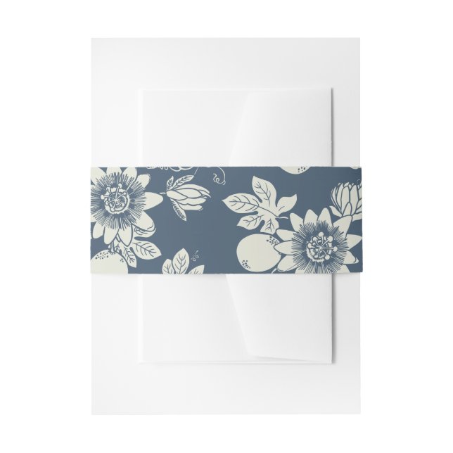Hawaiian print  invitation belly band (Front Example)