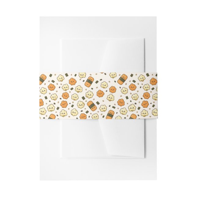 Hawaiian print  invitation belly band (Front Example)