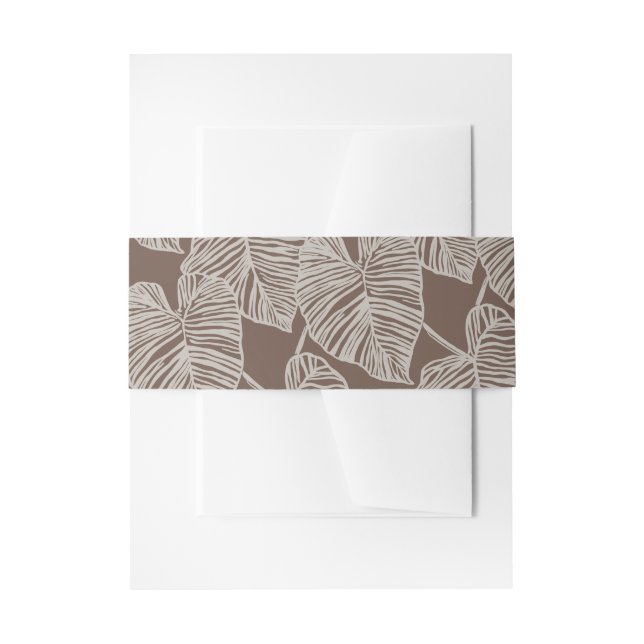 Hawaiian print  invitation belly band (Front Example)