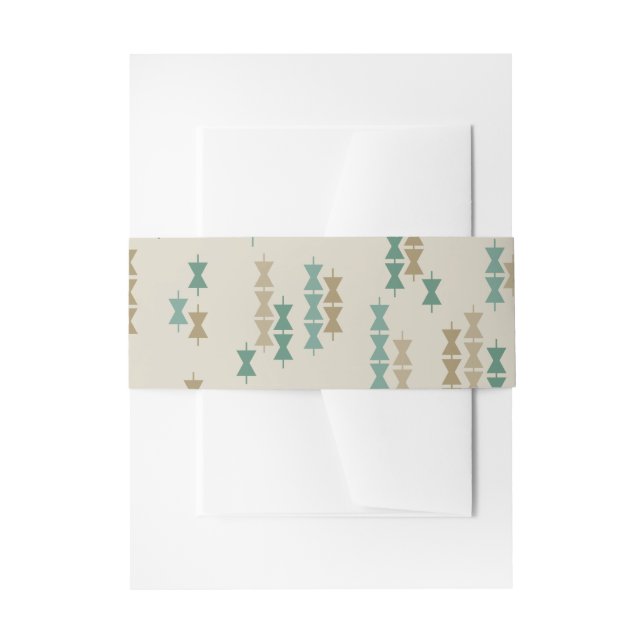 Hawaiian print  invitation belly band (Front Example)