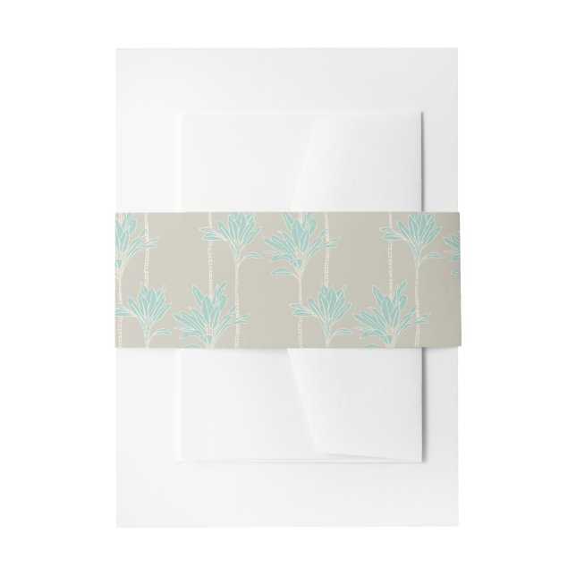Hawaiian print  invitation belly band (Front Example)