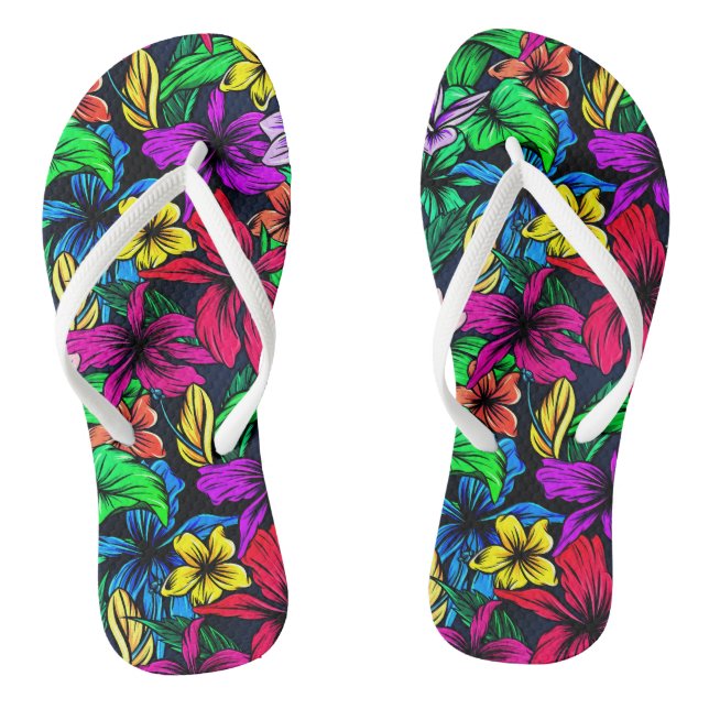 Hawaiian Print  Jandals (Footbed)