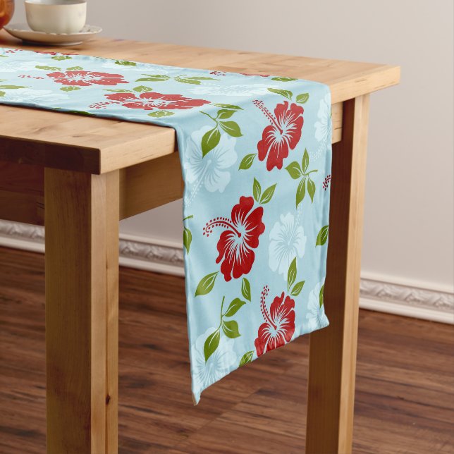 Hawaiian Print Long Table Runner (In Situ)