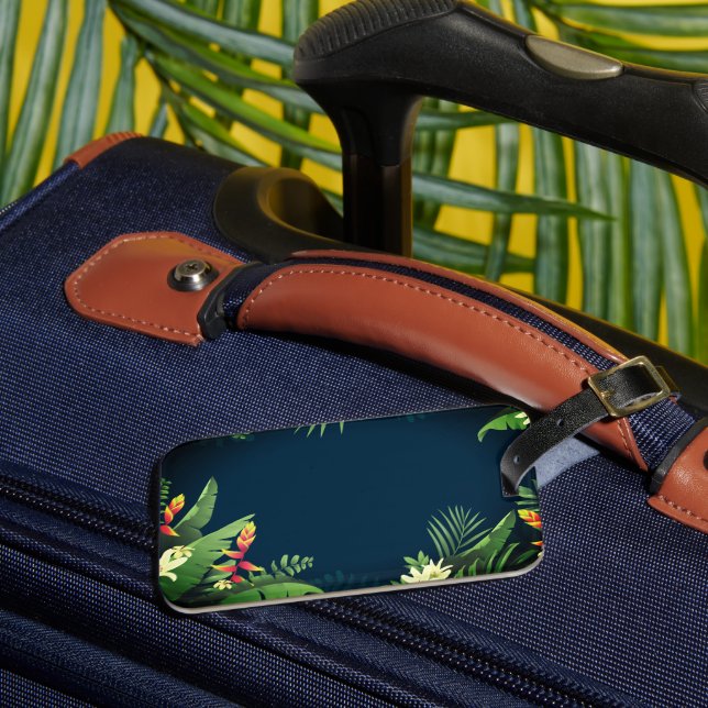Hawaiian Print  Luggage Tag (Front Insitu 3)