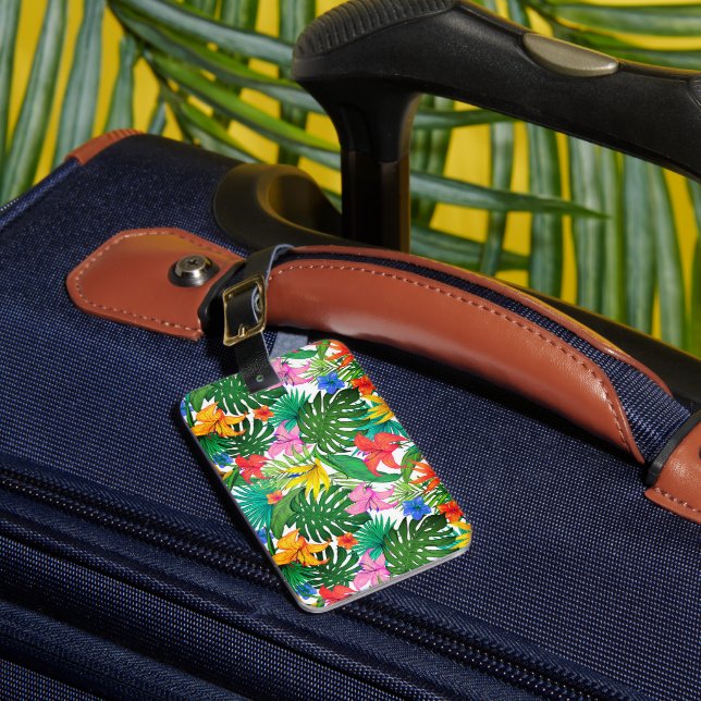 Hawaiian Print Luggage Tag (Front Insitu 1)