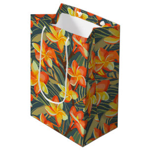 Hawaiian print medium gift bag