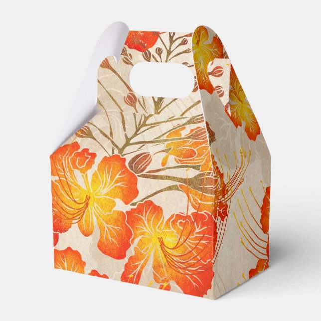 Hawaiian print Ohai Alii v2 pattern Favour Box (Front Side)