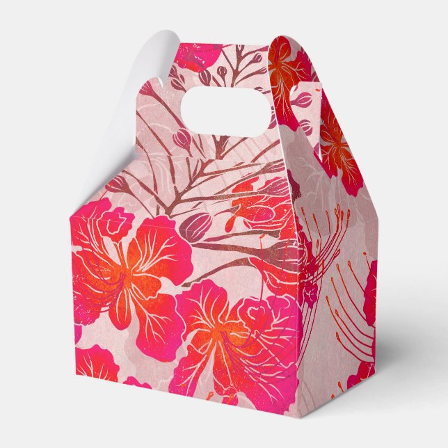 Hawaiian print Ohai Alii v2 pattern Favour Box (Front Side)