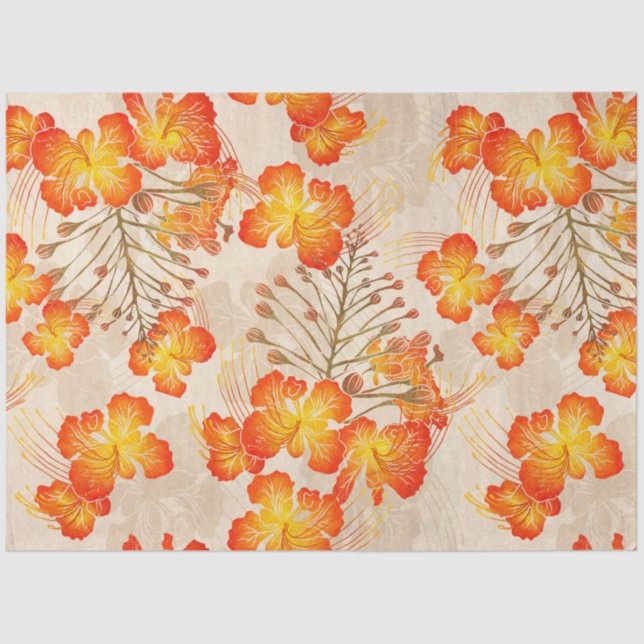 Hawaiian print Ohai Alii v2 pattern Tissue Paper (Front)