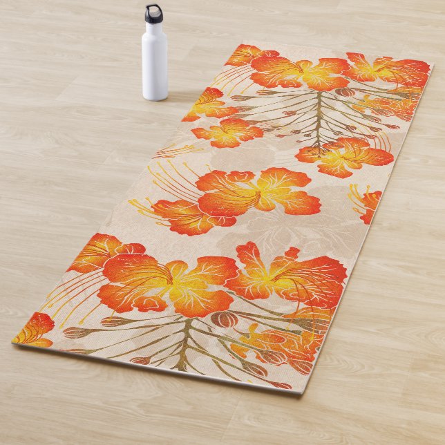 Hawaiian print Ohai Alii v2 pattern Yoga Mat (In Situ)