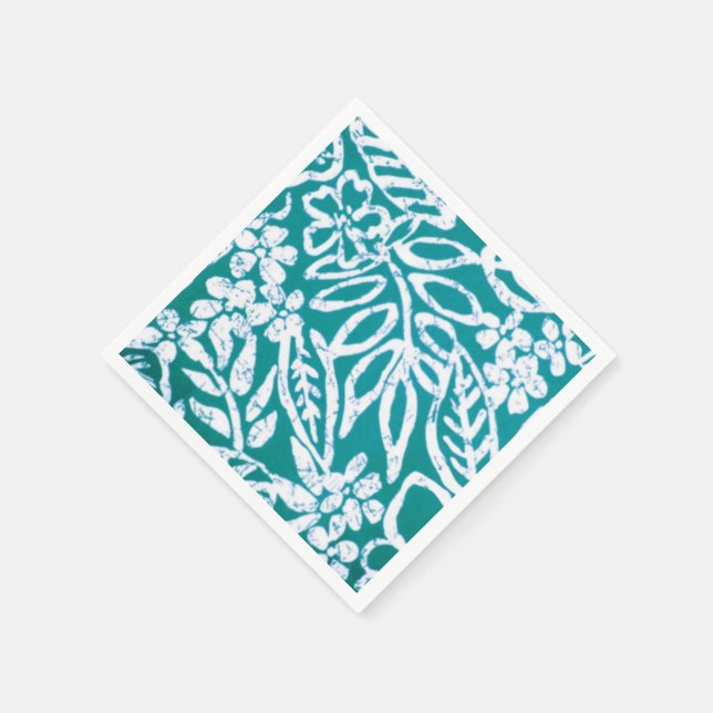 Hawaiian Print Paper Napkins (Corner)