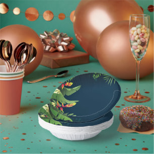 Hawaiian Print Paper Plate