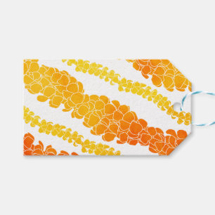 Hawaiian Print Puakenikeni lei Gift Tags