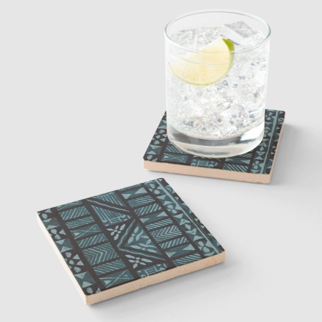 Hawaiian Print Stone Coaster (Side)