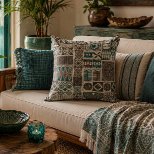 hawaiian print throw pillow