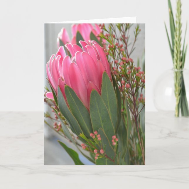 Hawaiian Protea Flowers Card (Front)