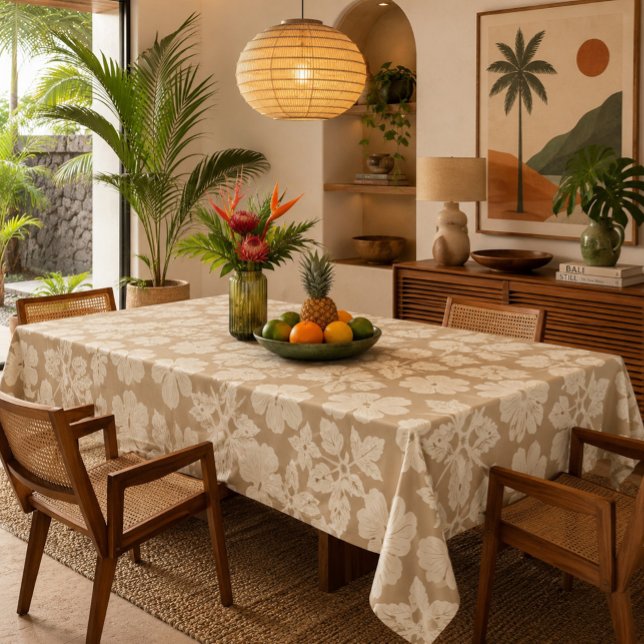 Hawaiian quilt hibiscus flower tablecloth (Creator Uploaded)