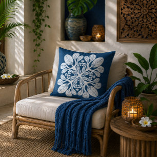 Hawaiian Quilt Naupaka design Cushion