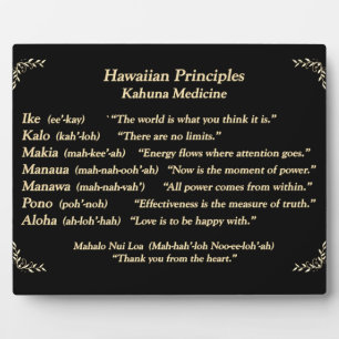Hawaiian quotes plaque