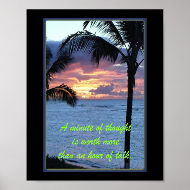 Hawaiian quotes Poster (Front)