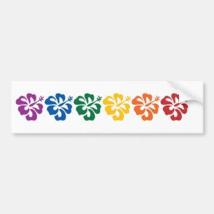 Hawaiian Rainbow Bumper Sticker