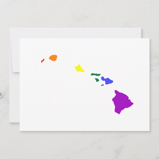 Hawaiian Rainbow Invitation (Front)