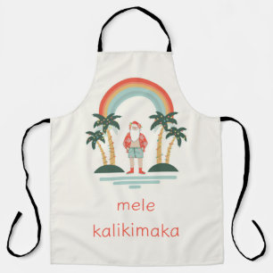 Hawaiian/Rainbow/Palms Santa Apron