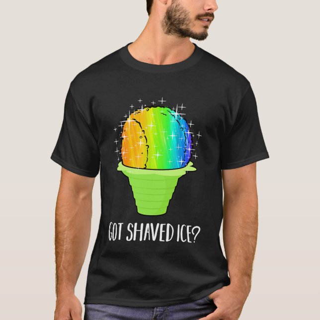 Hawaiian Rainbow Shave Ice Hawaii Dessert Food T-Shirt (Front)