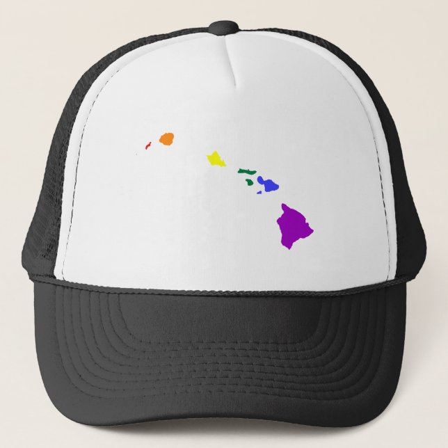 Hawaiian Rainbow Trucker Hat (Front)