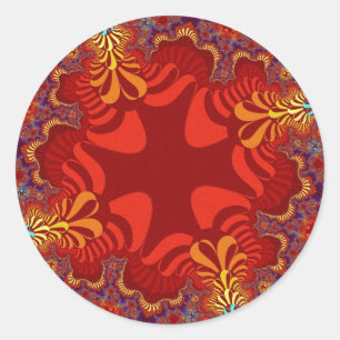 Hawaiian Red Cross Classic Round Sticker